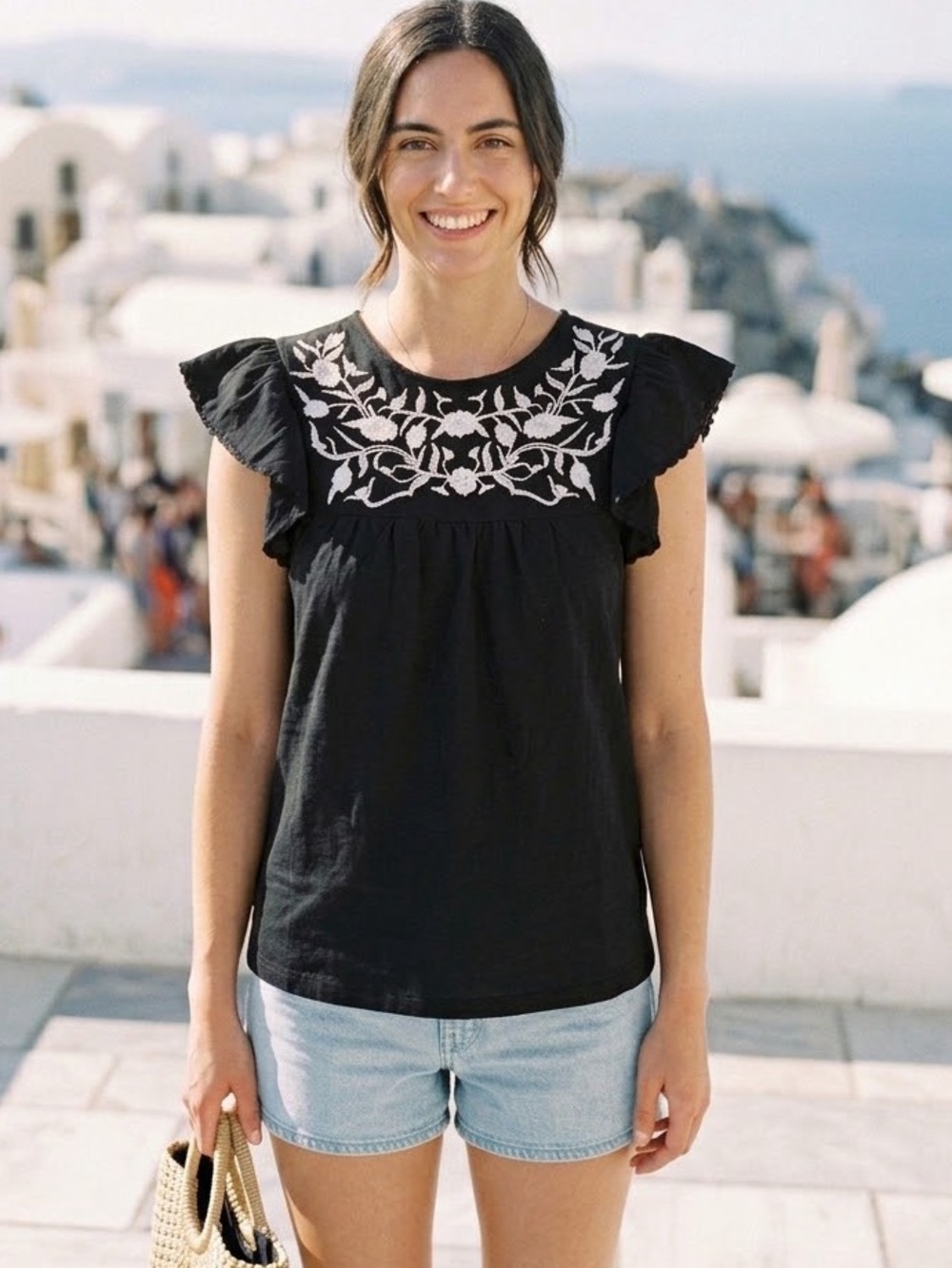 New Peppermayo black embroidered top